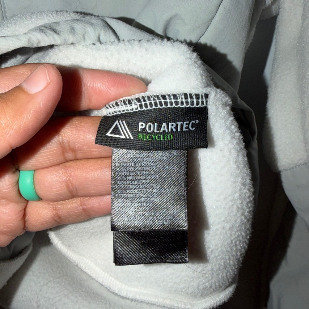 The North Face Denali Polartec Fleece Jacket Cream White/Gray Women M T164 F14 - Picture 4 of 9